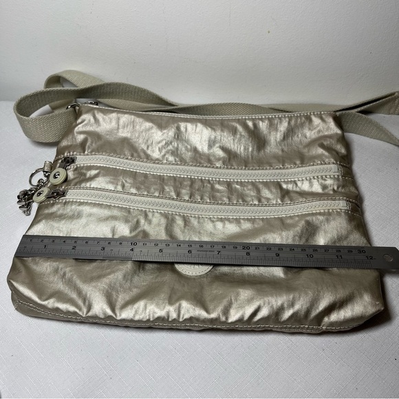Kipling Live Light Metallic Beige Crossbody Bag - Picture 8 of 9
